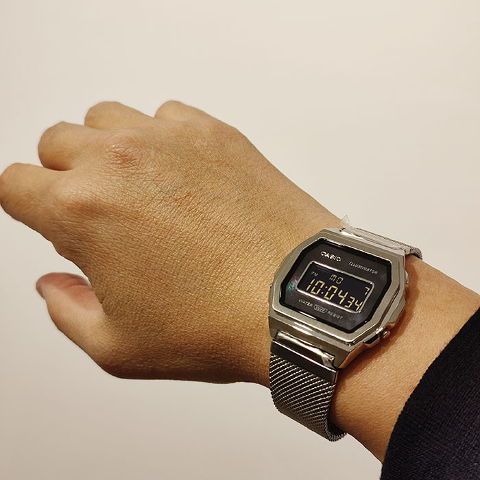楽天市場】CASIO “STANDARD PREMIUM”A1000M-1BJF 白蝶貝＋フルメタル