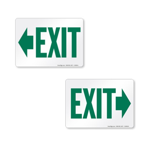 楽天市場】Exit Sign イグジッド サイン プラスチック 看板 出口標識