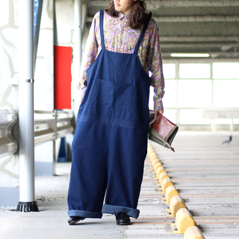 楽天市場】サルエル オーバーオール ビッグシルエット ワイドパンツ