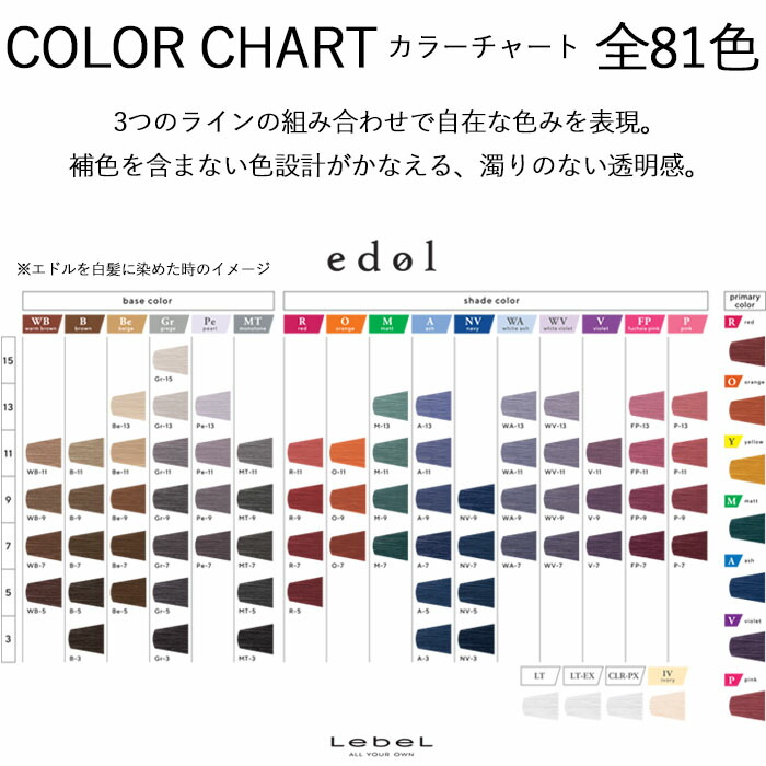楽天市場】edol エドル ファッションカラー LT ライトナー 80g