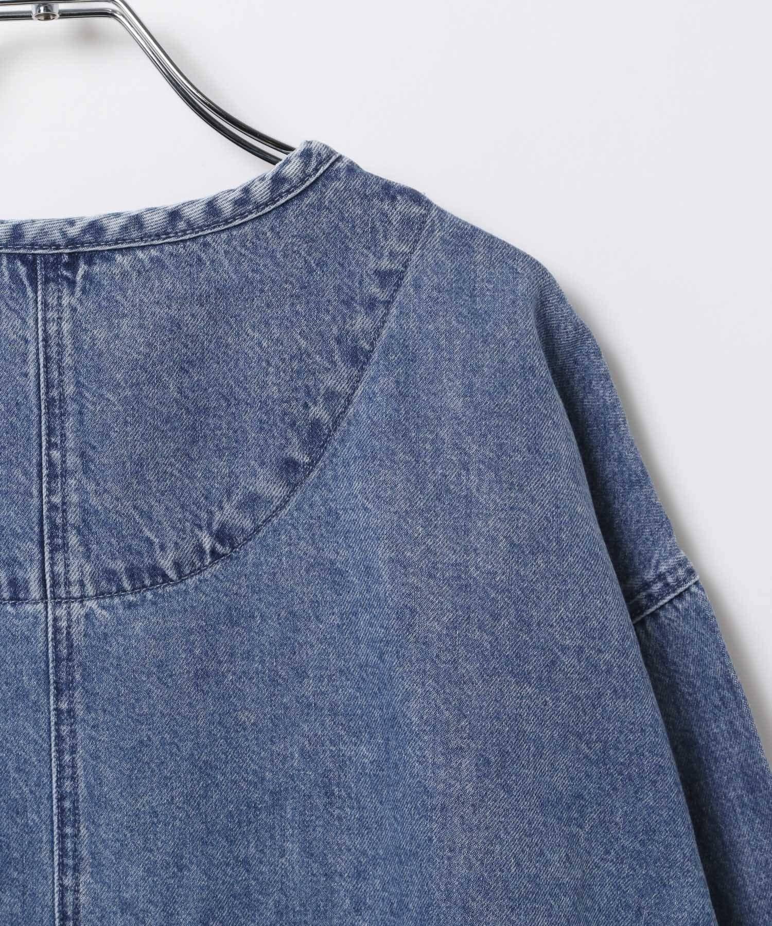 LEPSIM｜ノーカラーデニムシャツ | Rakuten Fashion(楽天ファッション