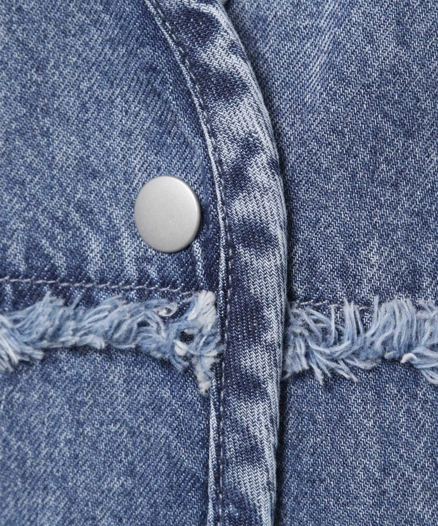 LEPSIM｜ノーカラーデニムシャツ | Rakuten Fashion(楽天ファッション