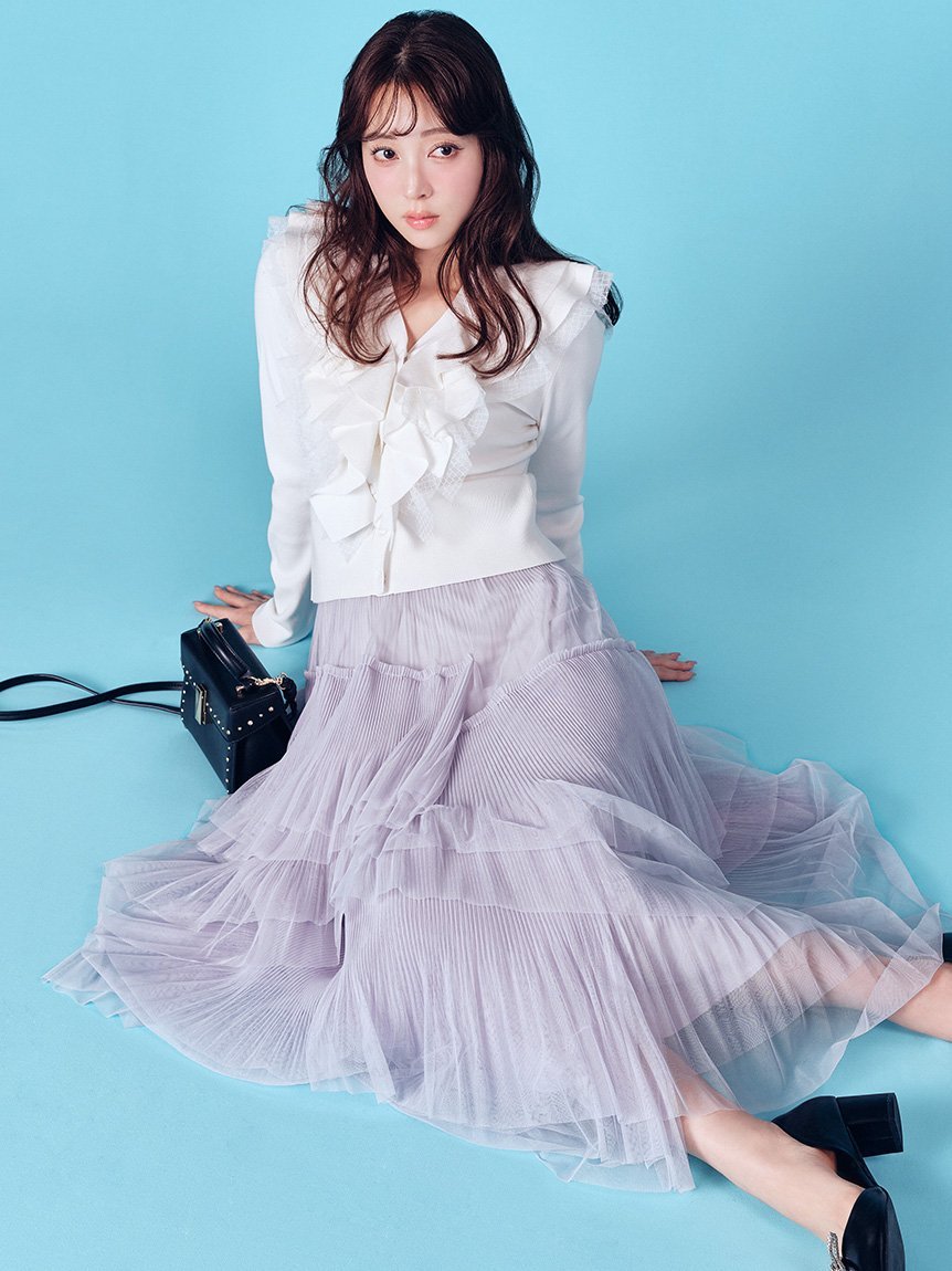 CELFORD｜【洗える】ランダムチュールプリーツスカート | Rakuten