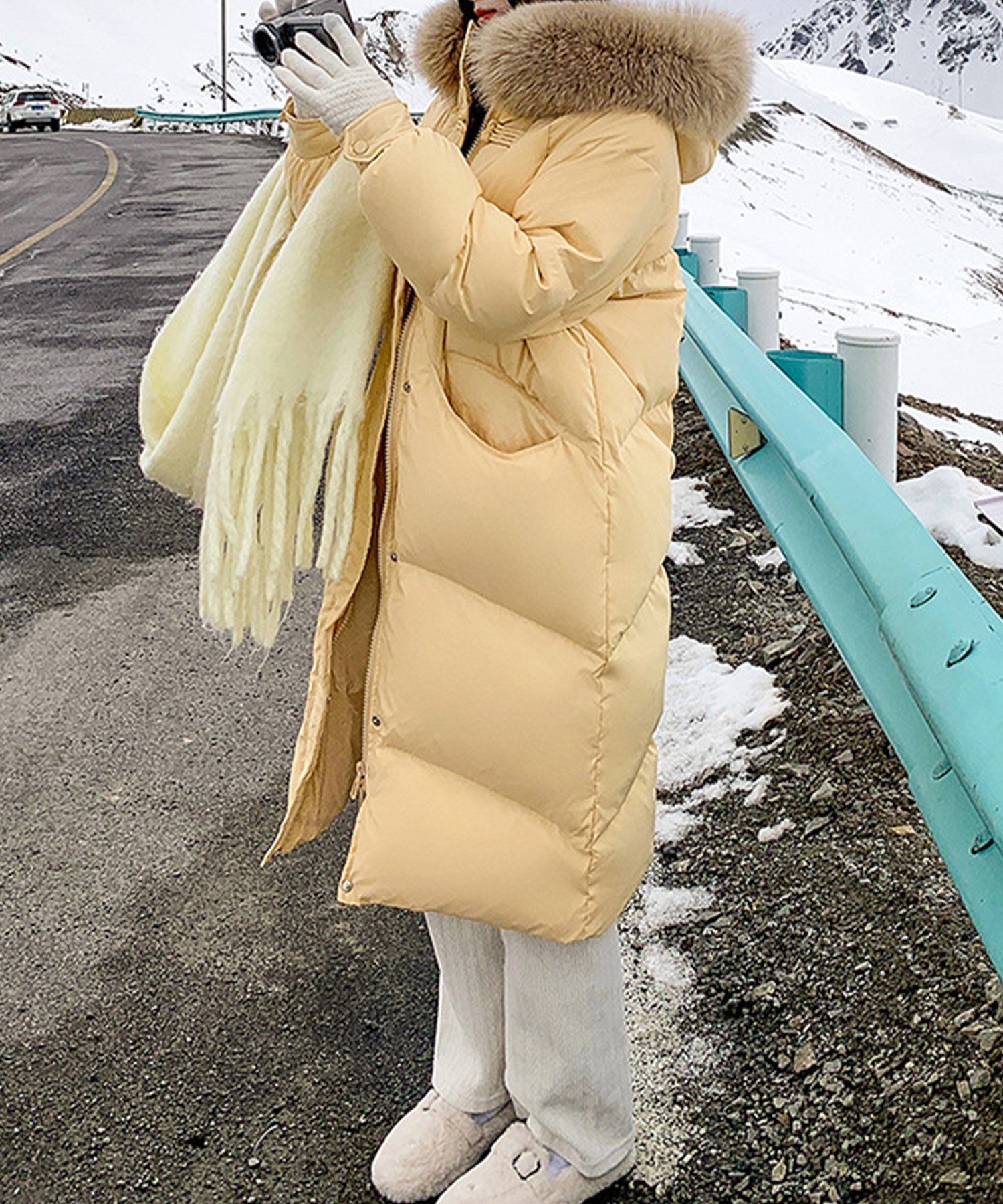 chuclla｜ファー付き フード ロングダウン コート culw829 | Rakuten