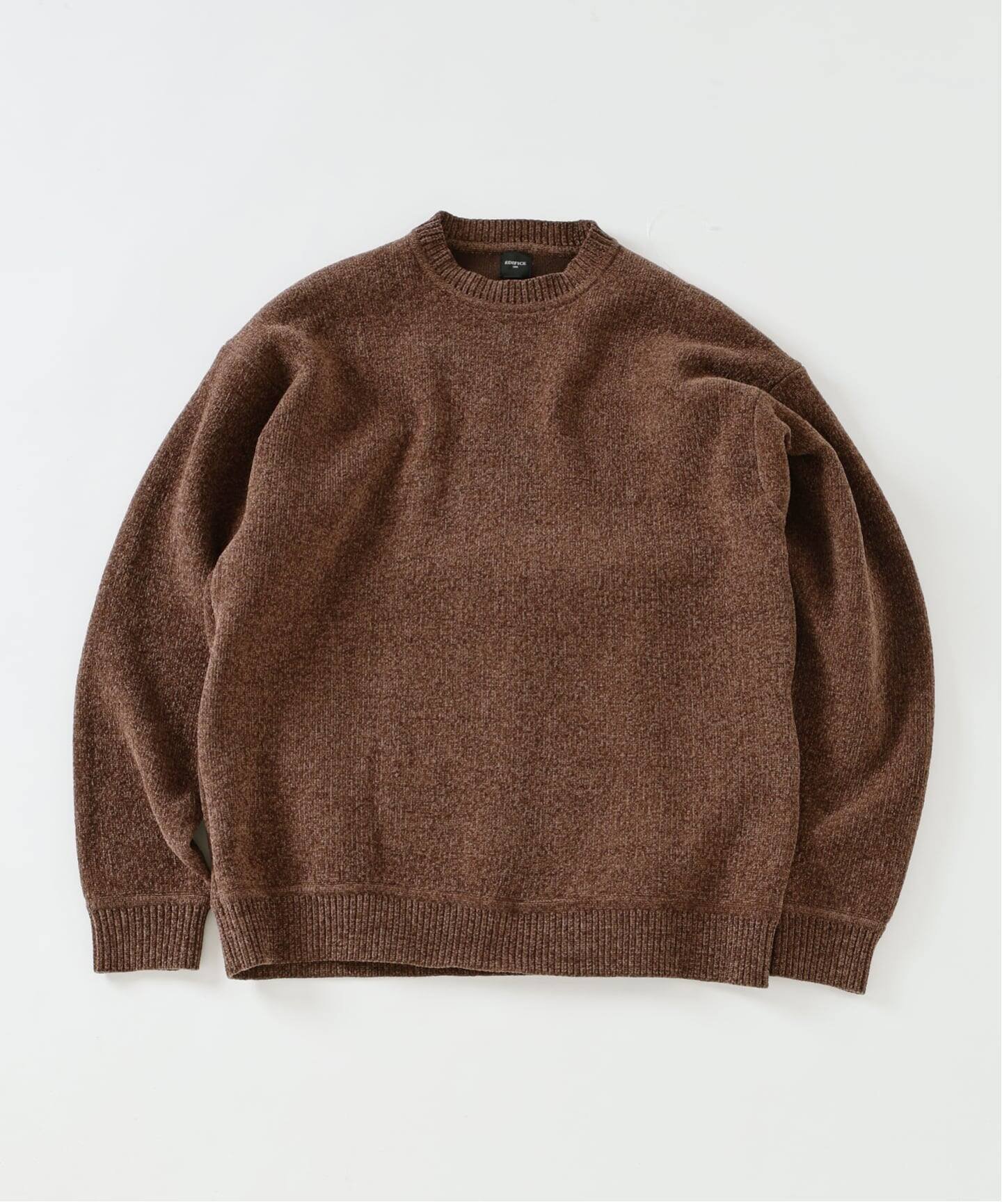 EDIFICE｜《追加》シェニール ヤーン クルーネック ニット | Rakuten