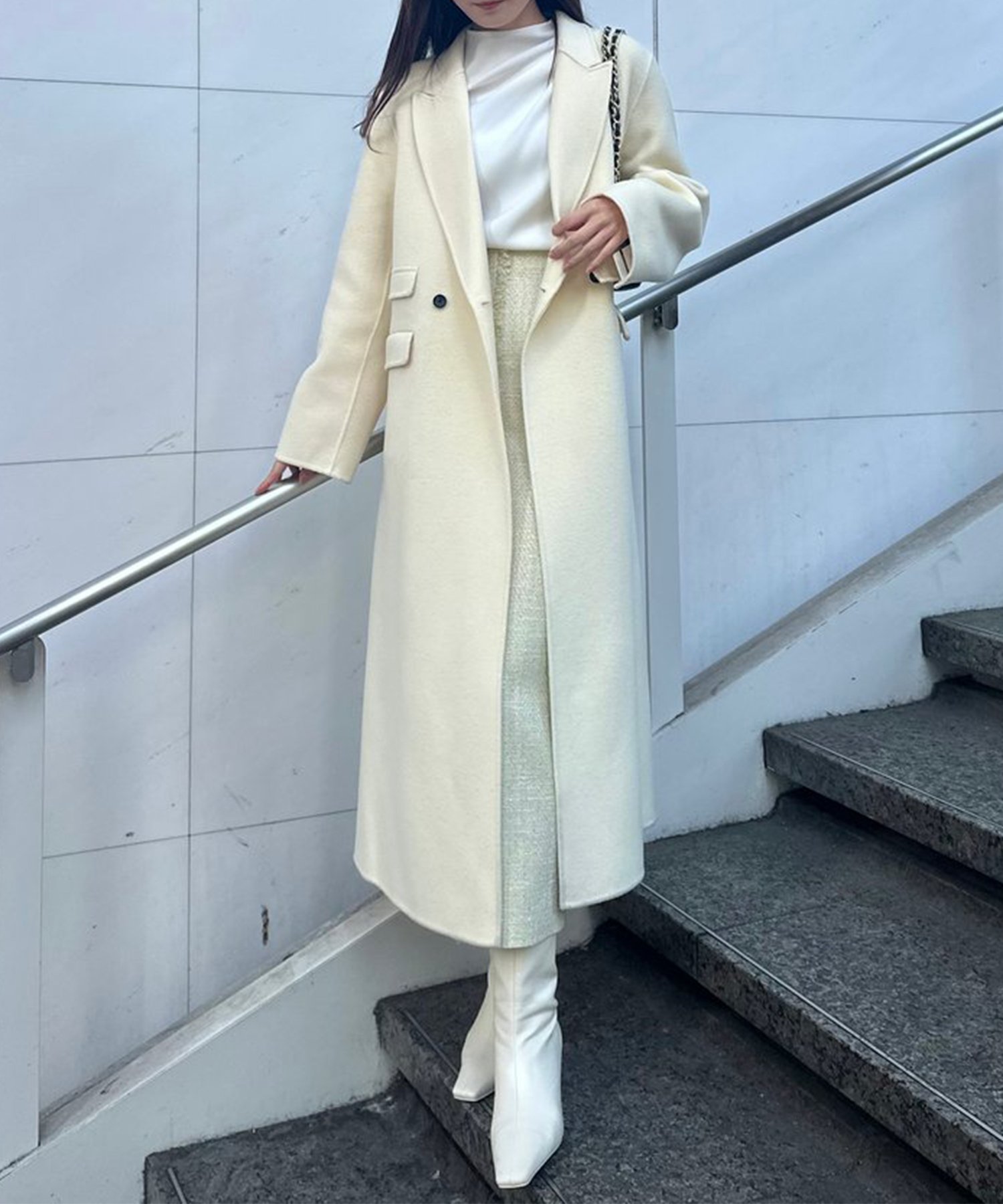 anuans｜フロントポケットツイードスカート | Rakuten Fashion(楽天