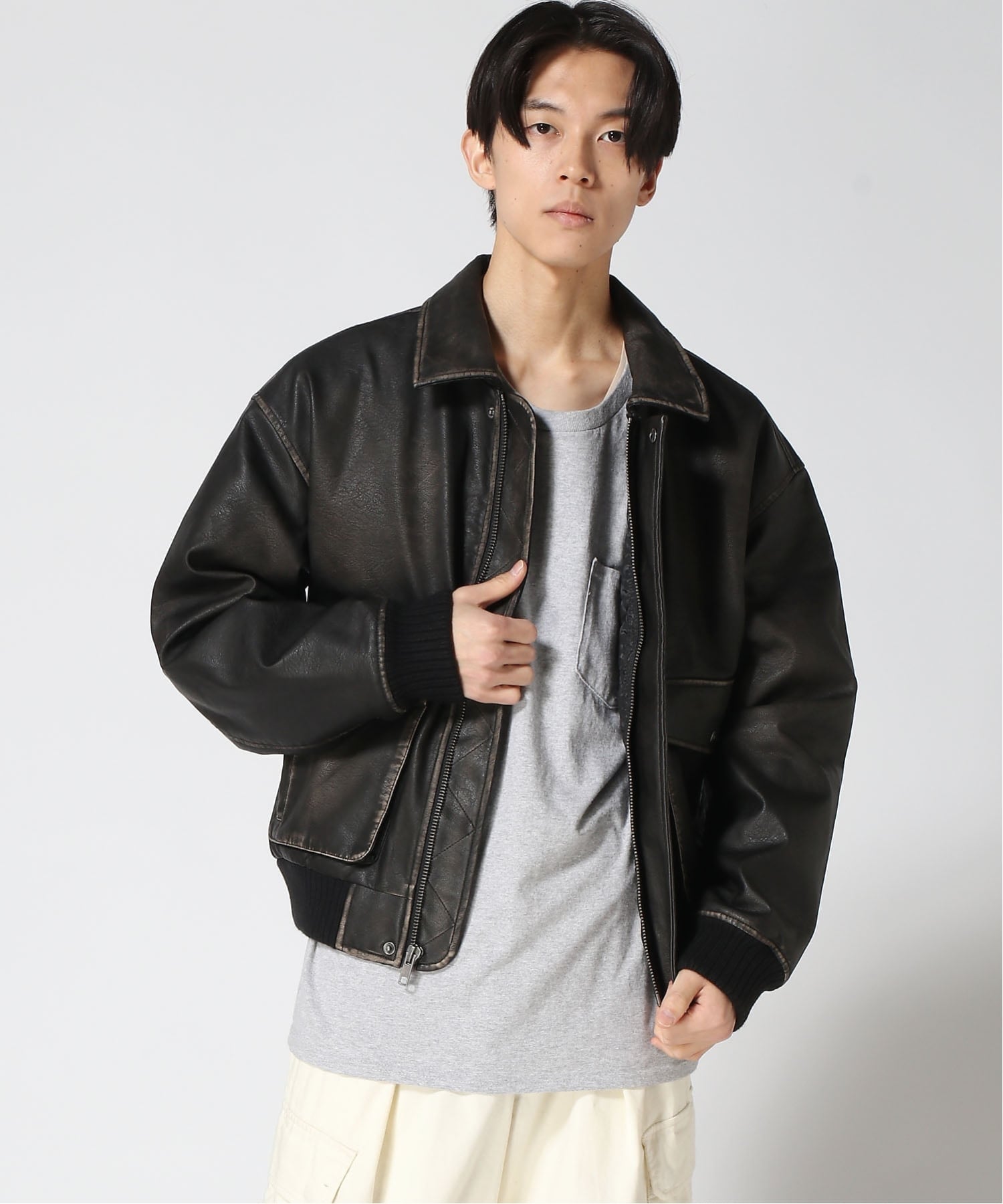 GAP｜(U)リサイクル ヴィーガンレザー ボンバージャケット | Rakuten