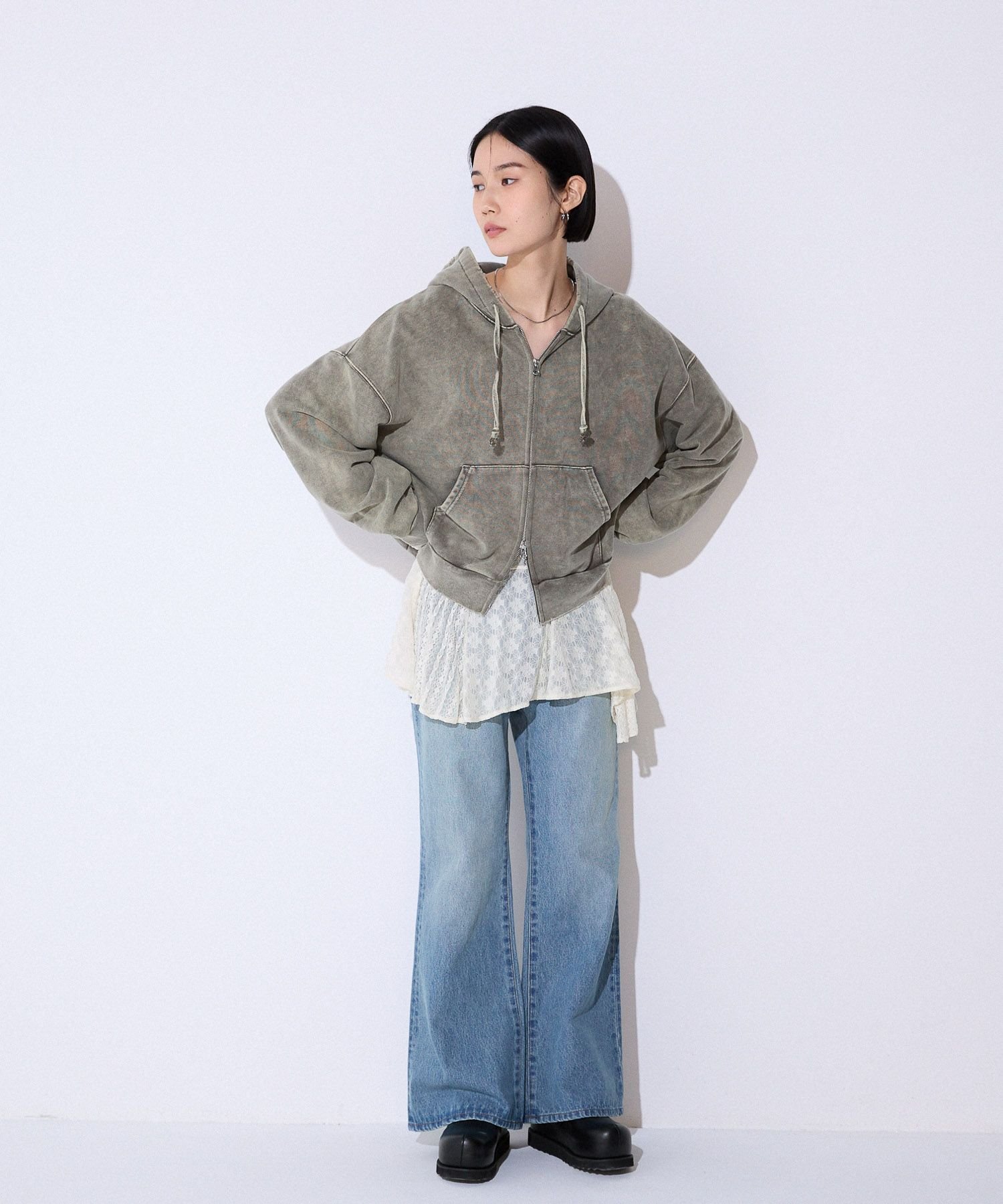 JEANASIS｜FadeカラーZIPフーディ | Rakuten Fashion(楽天ファッション