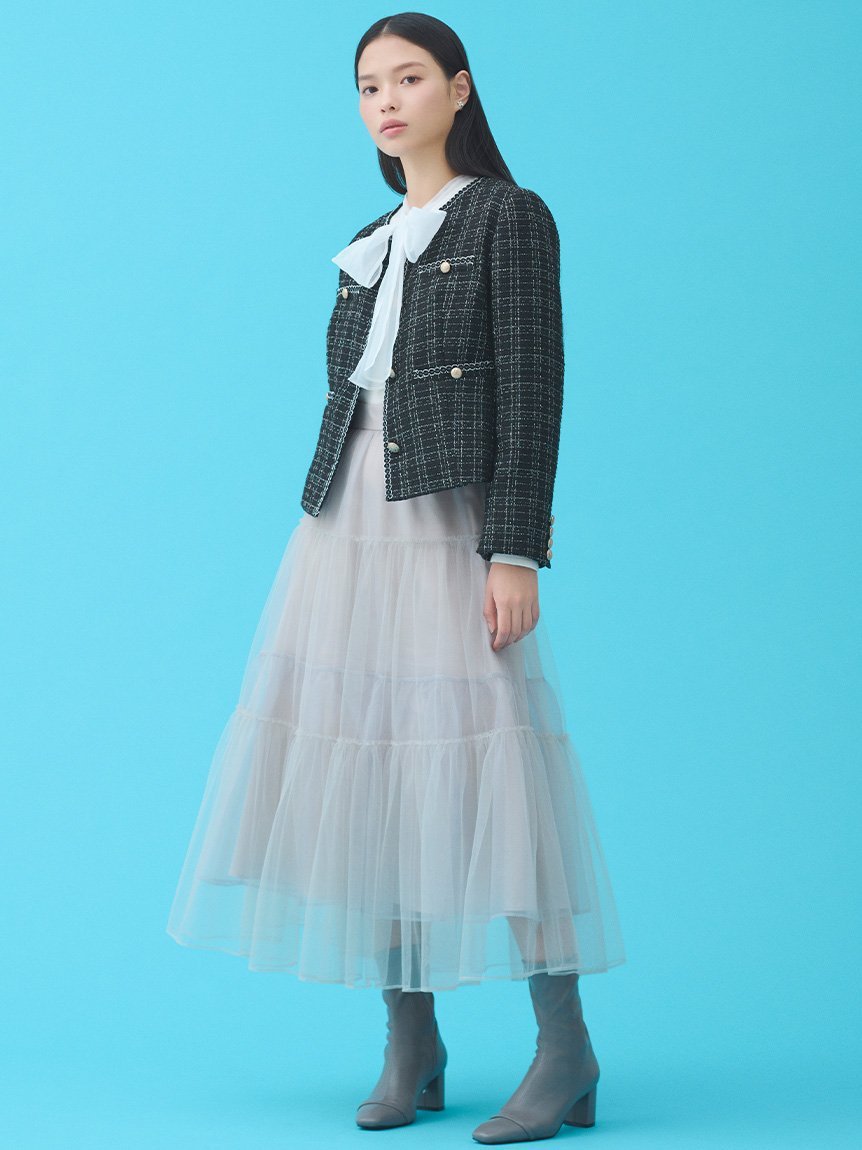 CELFORD｜【ウォッシャブル】シルクブレンドボウタイニットプル