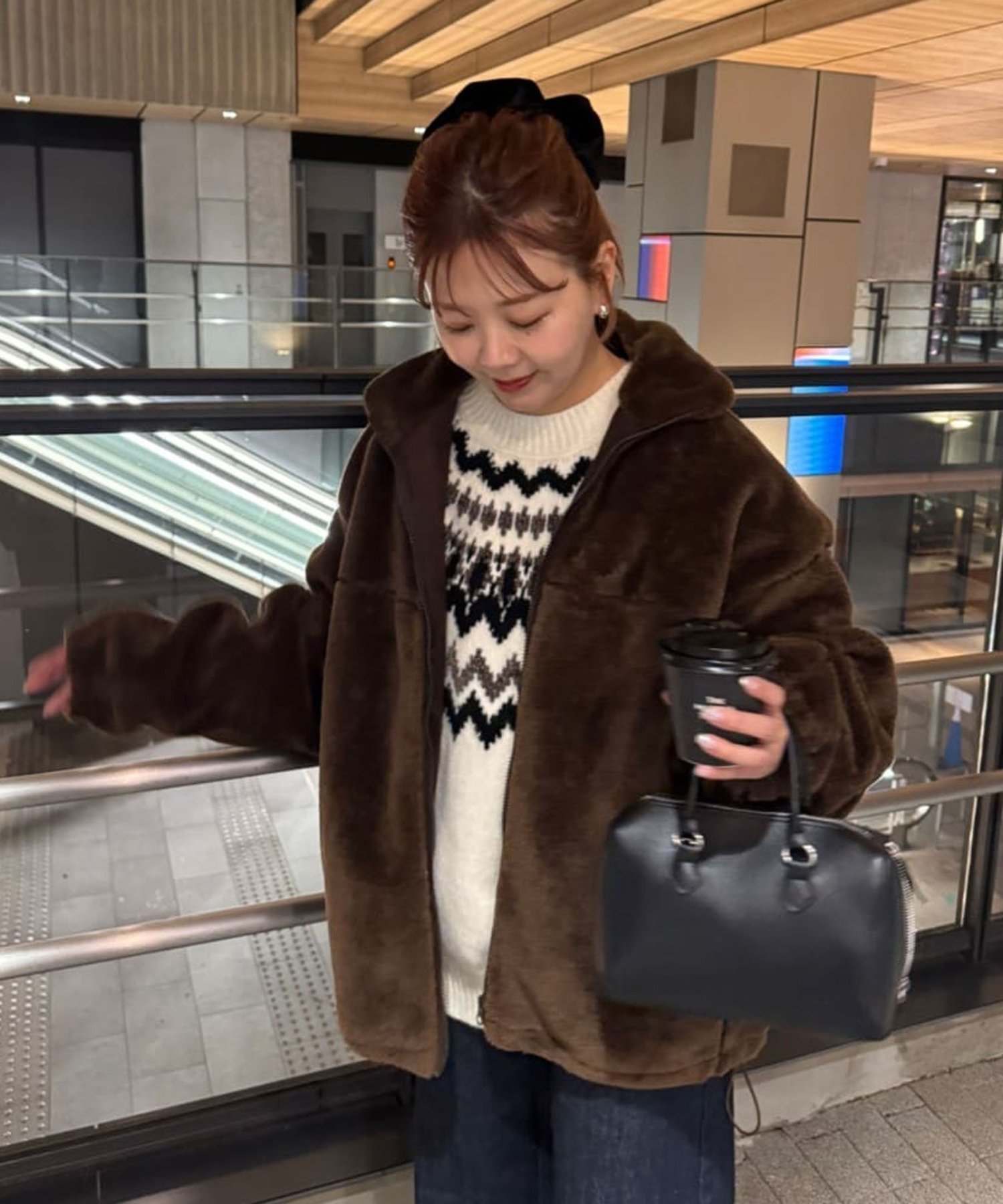 Discoat｜【ユニセックス】フェイクファースタンドブルゾン | Rakuten