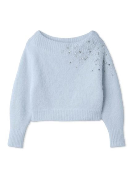 FRAY I.D｜アルパカシャギービジューオフショルニット | Rakuten