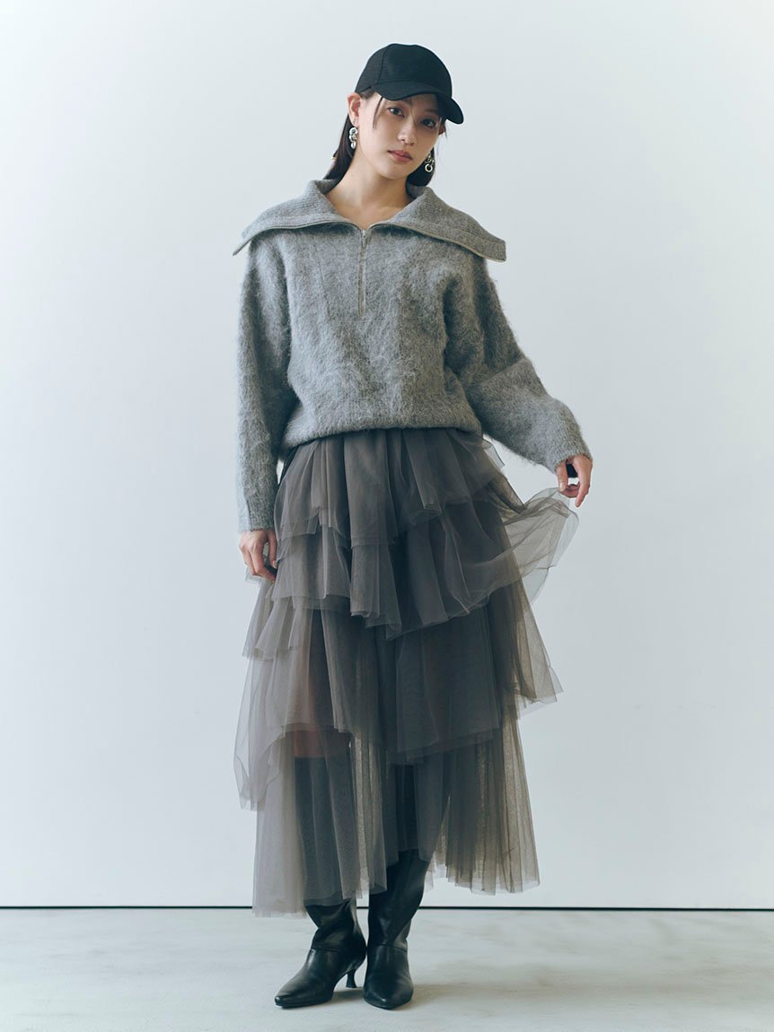 FRAY I.D｜アルパカシャギーハーフジッププルオーバー | Rakuten