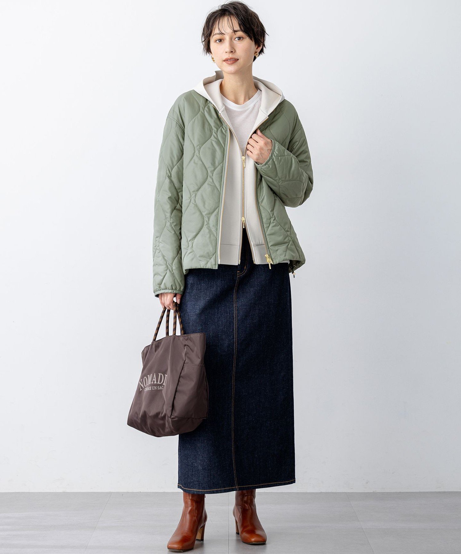 23区｜【洗える】コットンエアーダンボール コクーン フーディー