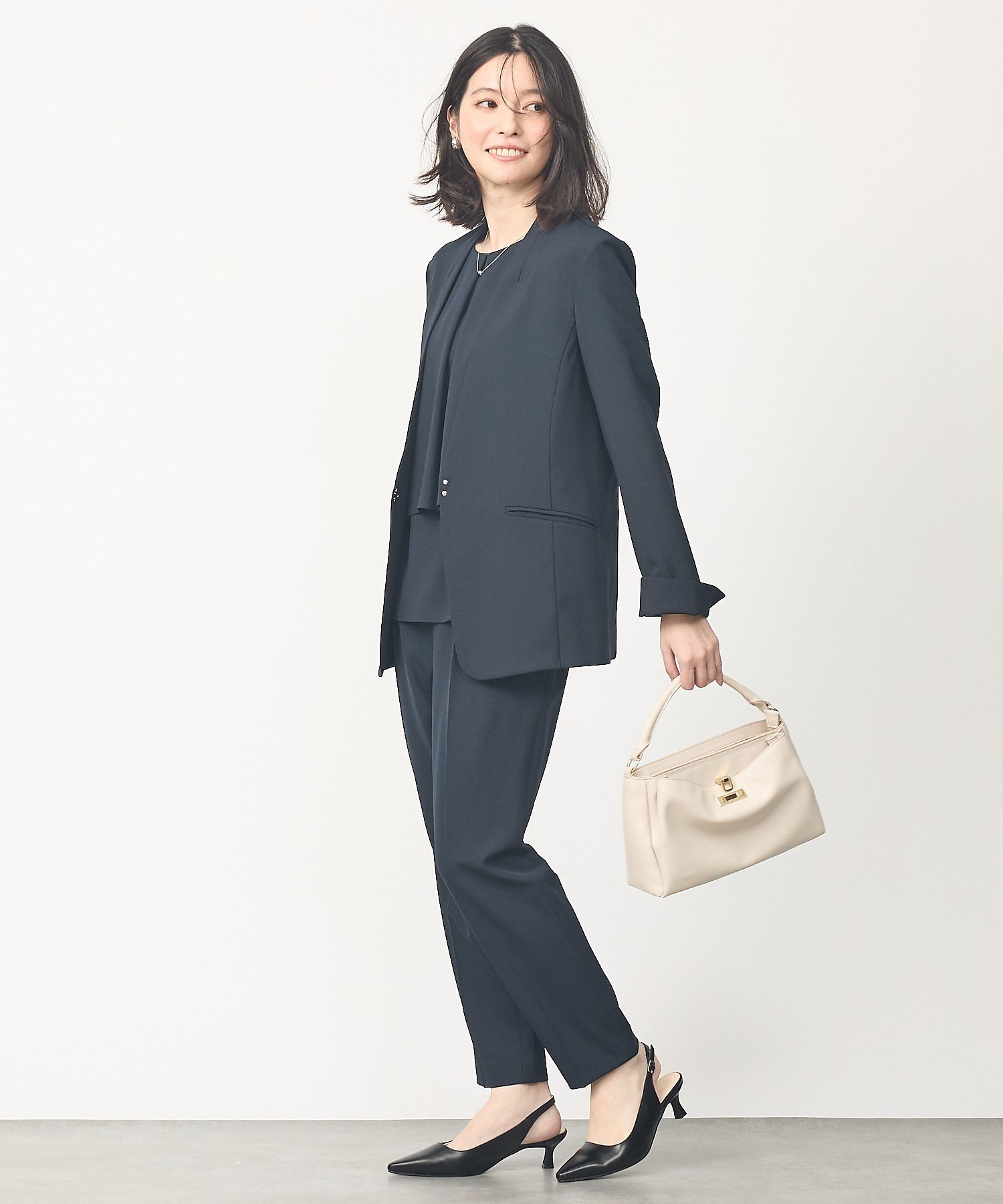 abahouse mavie｜【3点セット/エニデイカセット】ノーカラージャケット