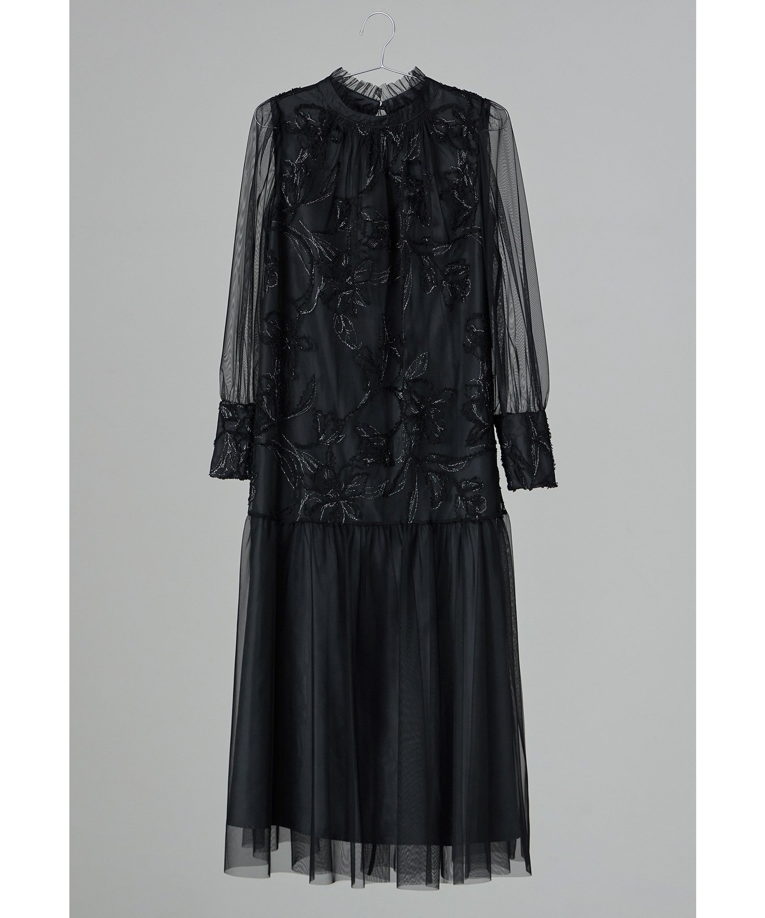 bflat｜フェザーフラワーチュールドレス 結婚式 パーティードレス