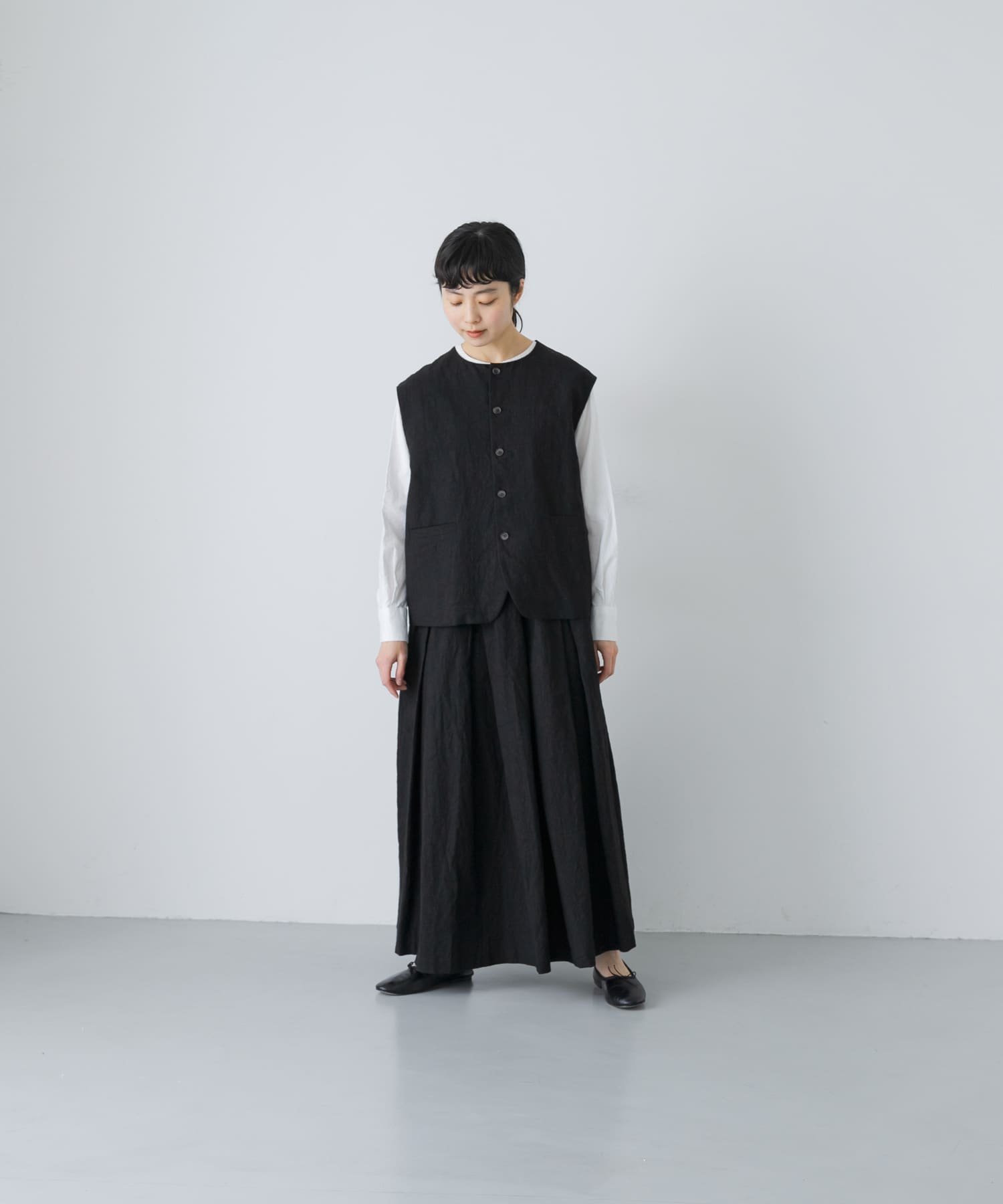 かぐれ｜リネンコットンタックスカート | Rakuten Fashion(楽天