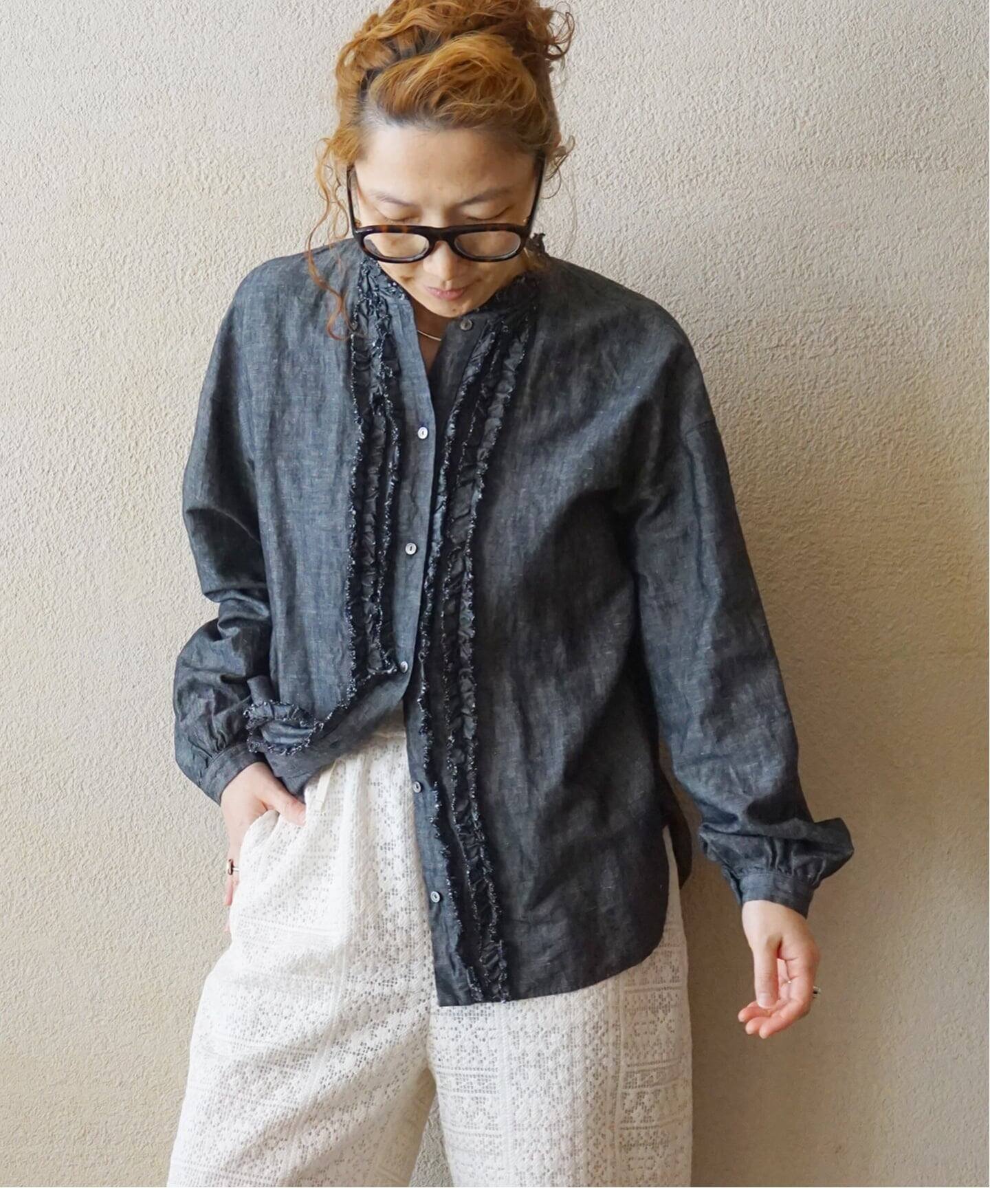 journal standard luxe｜《追加》CLシャンブレー フリルブラウス