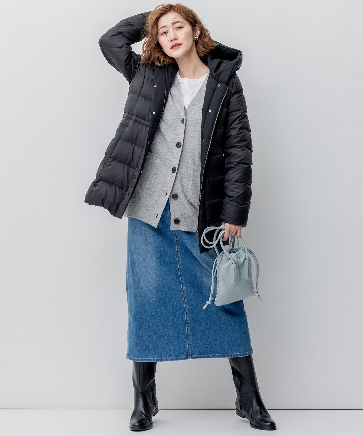 23区｜【VERY掲載/新色追加】シレータフタ ミドル丈 ダウンコート