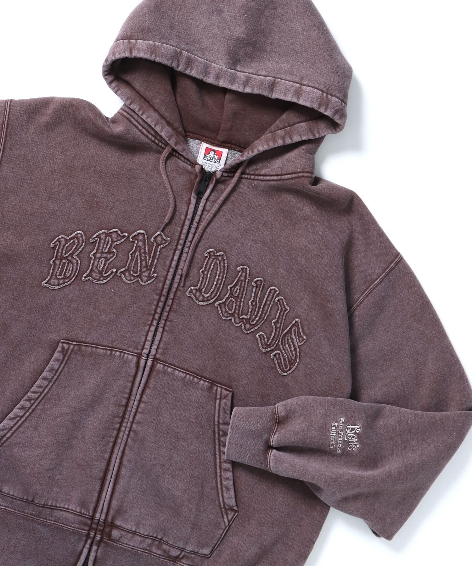 NAVAL｜【BEN DAVIS(ベンデイビス)】LETTERS FADED ZIP HOODIE