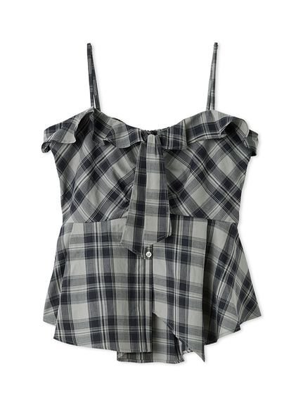 LILY BROWN｜チェックシャツペプラムビスチェ | Rakuten Fashion(楽天