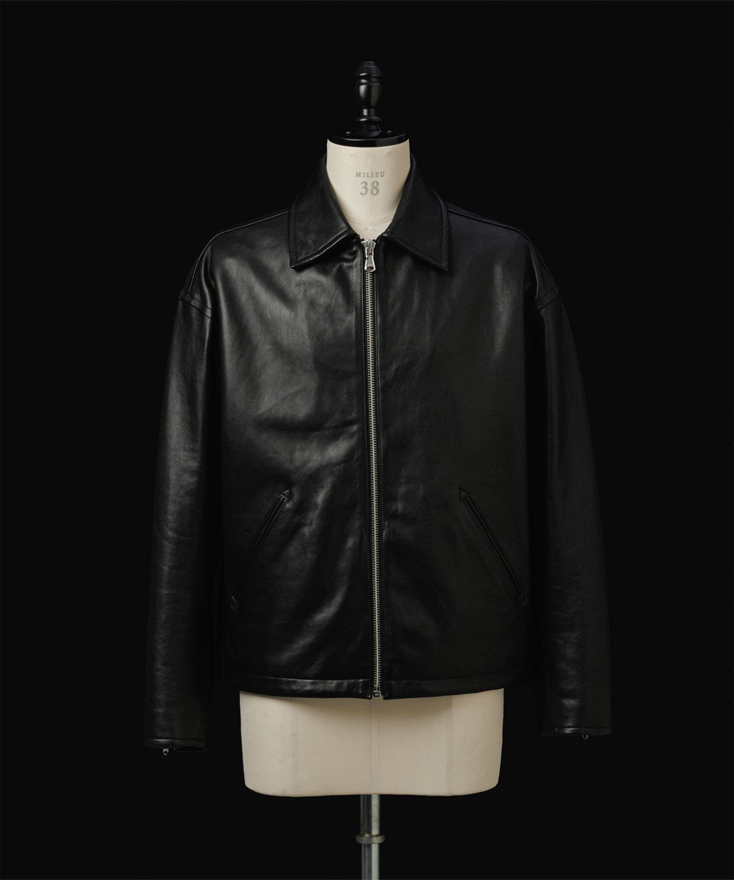 ADAM ET ROPE'｜ラムレザー ジップアップ ブルゾン | Rakuten Fashion