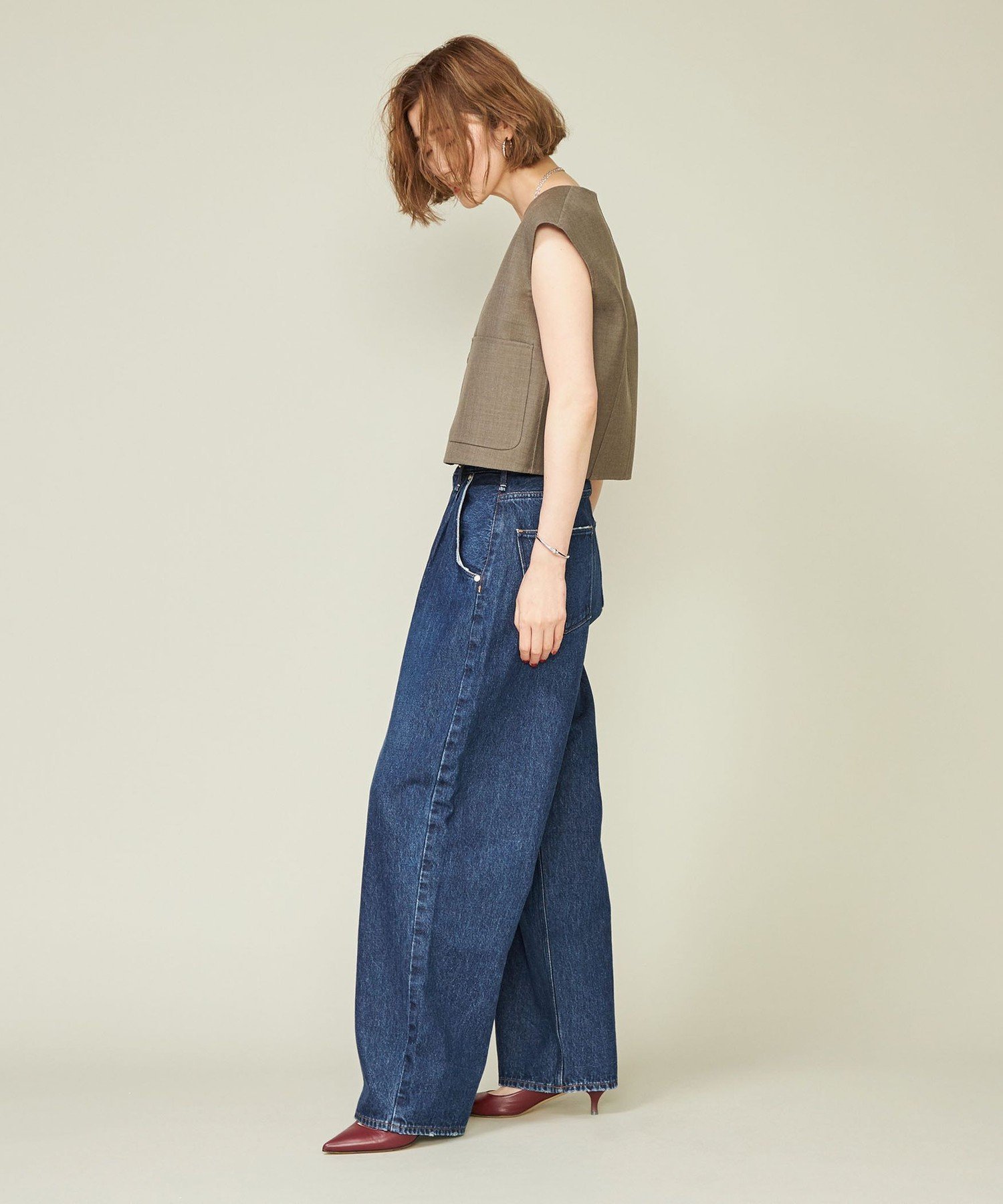 UNITED ARROWS｜【別注】<upper hights for conte>タックデニムパンツ