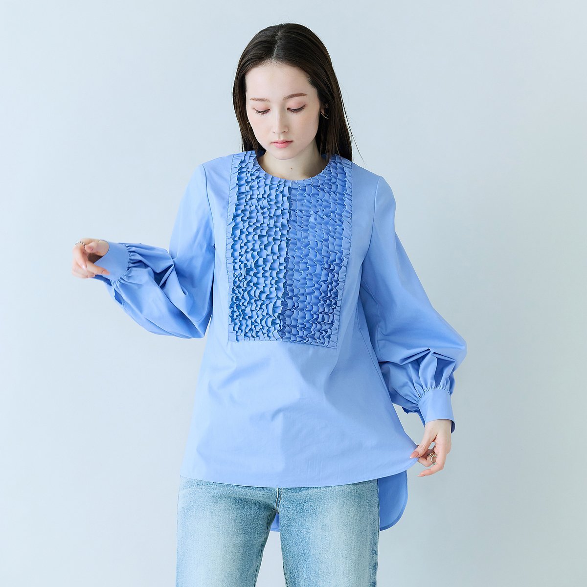 Rose Tiara｜フロントフリルレイヤードブラウス | Rakuten Fashion