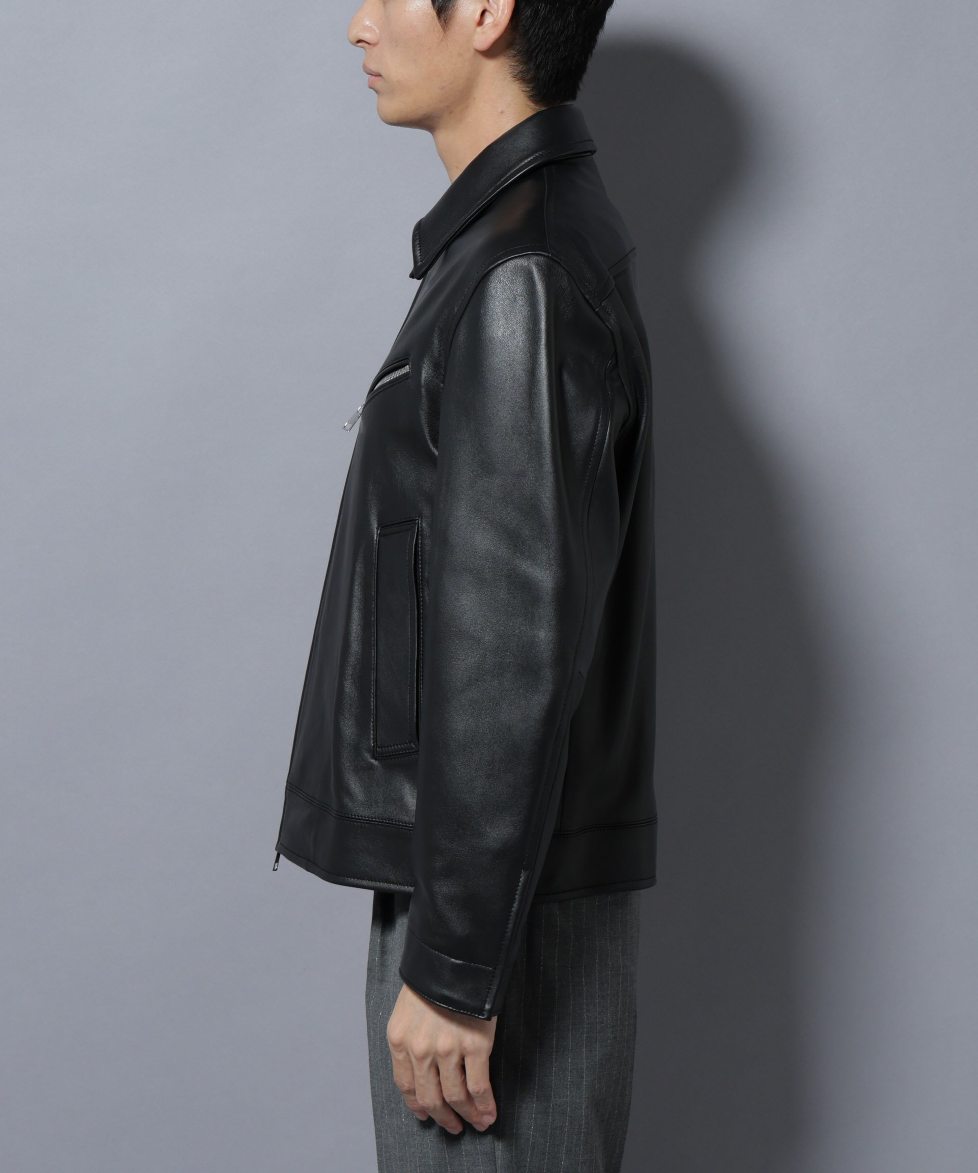 NANO universe｜ラムナッパレザーライダースジャケット | Rakuten