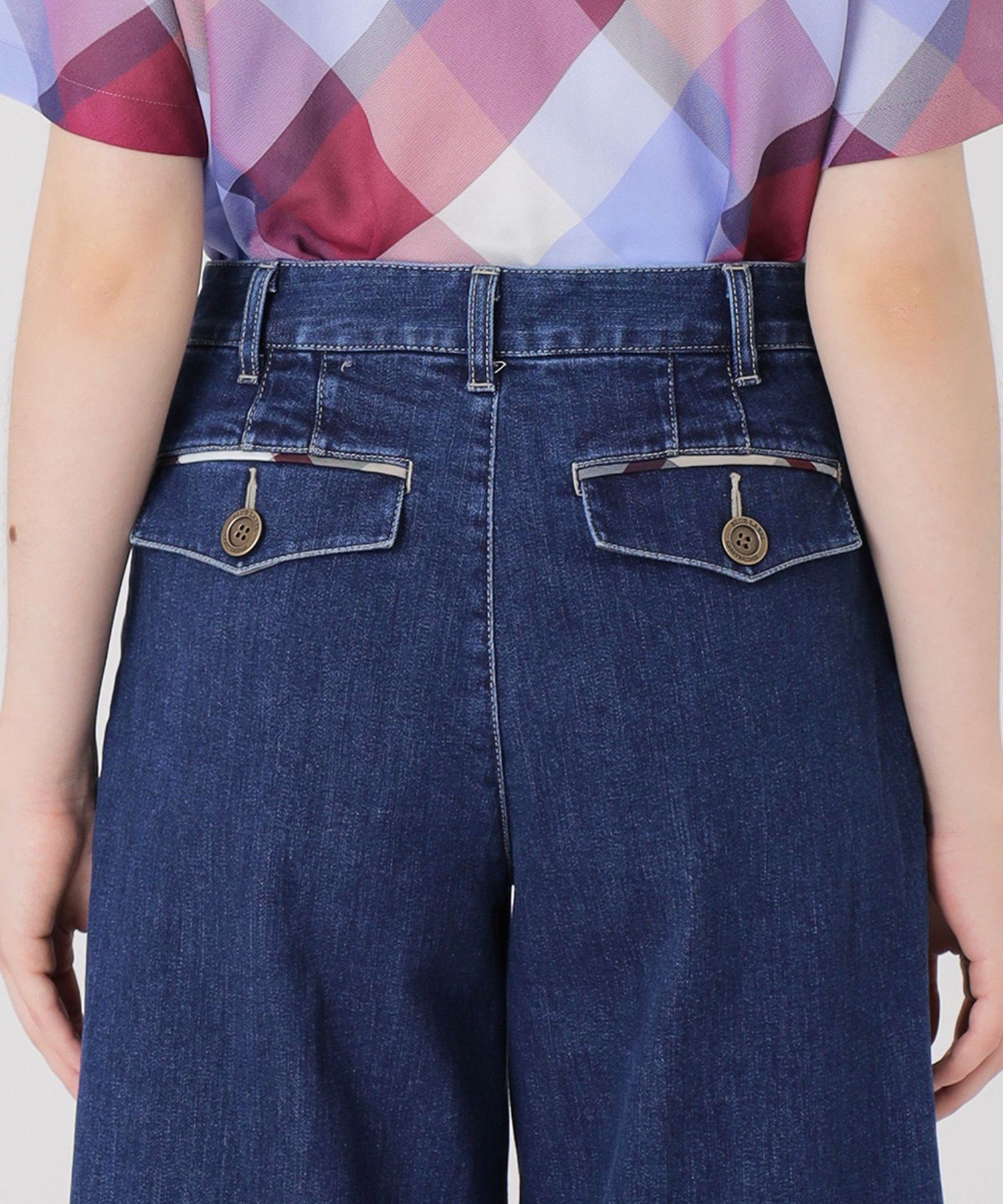 BLUE LABEL / BLACK LABEL CRESTBRIDGE｜ストレッチデニムワイドパンツ