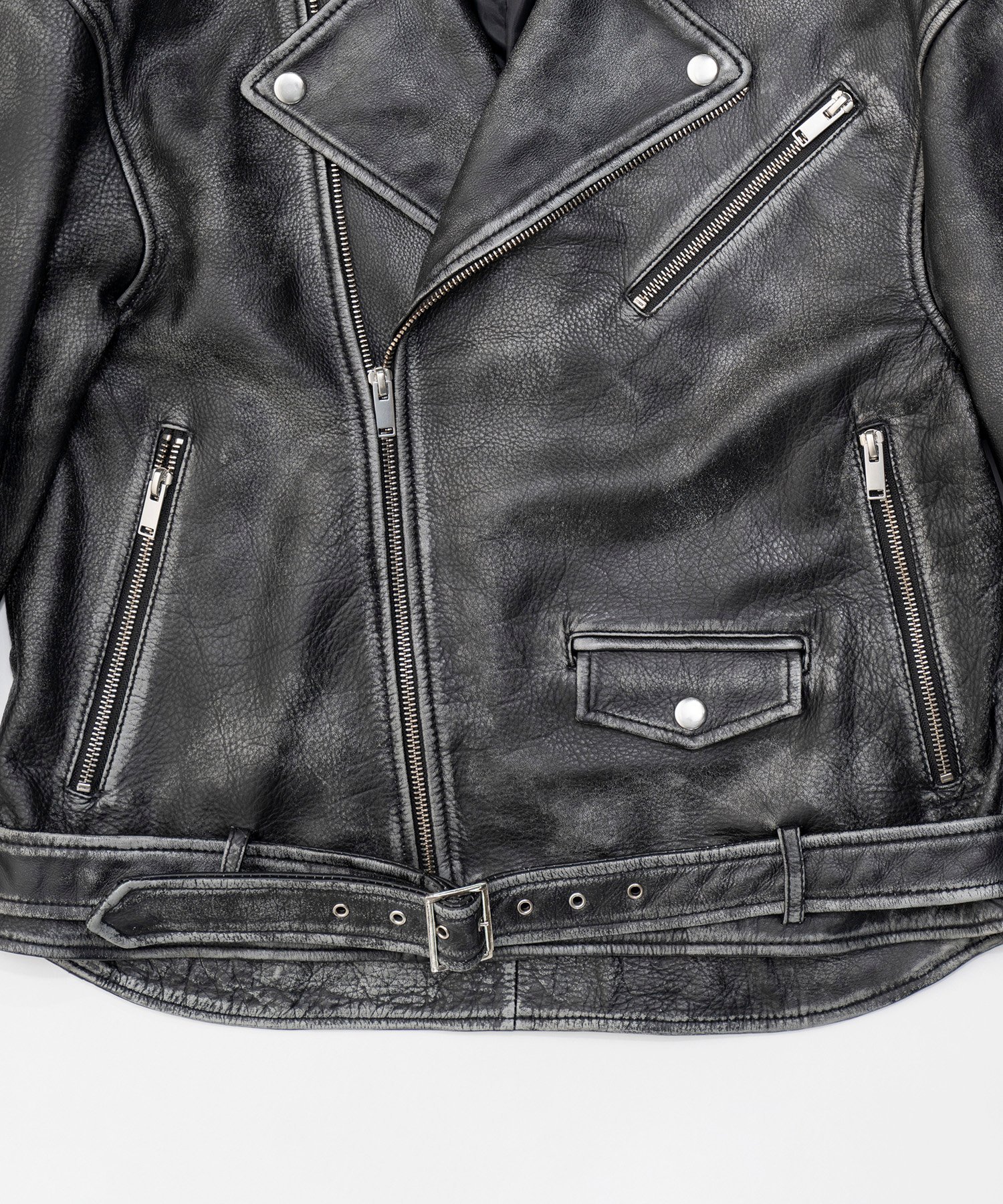 PRANK PROJECT｜ラブオフCOWクラッシュレザーライダースジャケット