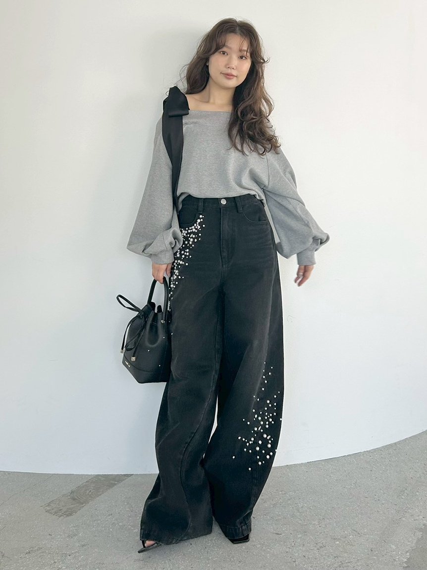 FRAY I.D｜ハイウエストビジューデニム | Rakuten Fashion(楽天