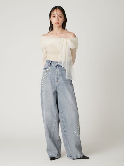 FRAY I.D｜ハイウエストビジューデニム | Rakuten Fashion(楽天