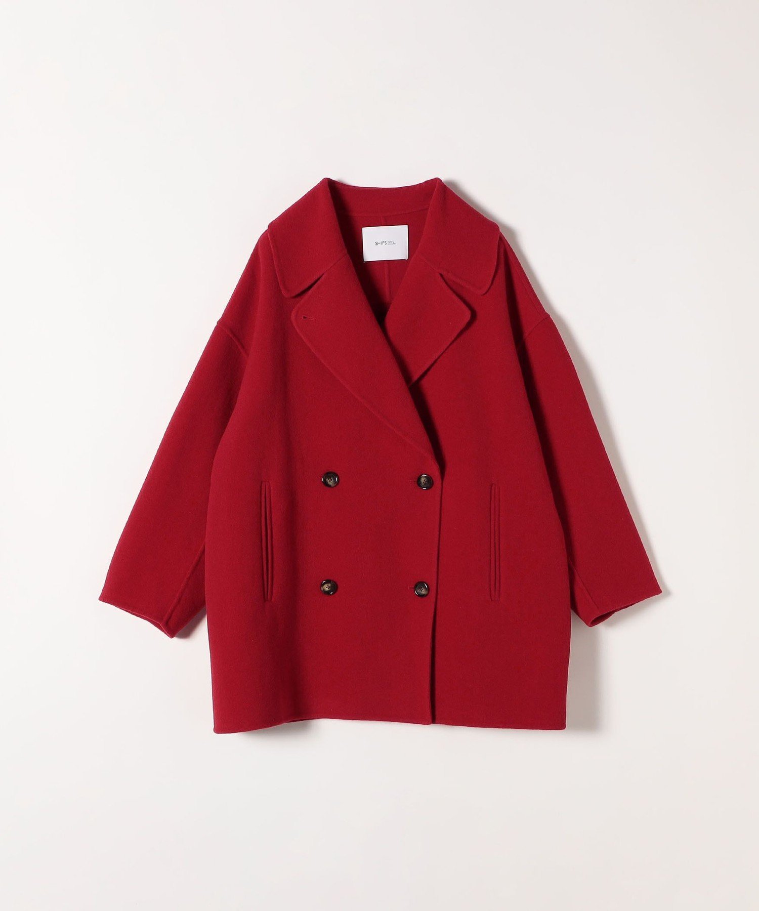 SHIPS｜SHIPS any: リバー ダブル テーラード ミドル コクーン コート