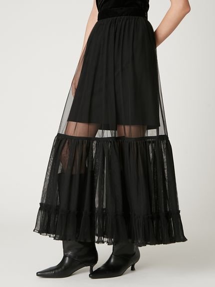 FRAY I.D｜プリーツヘムチュールスカート | Rakuten Fashion(楽天