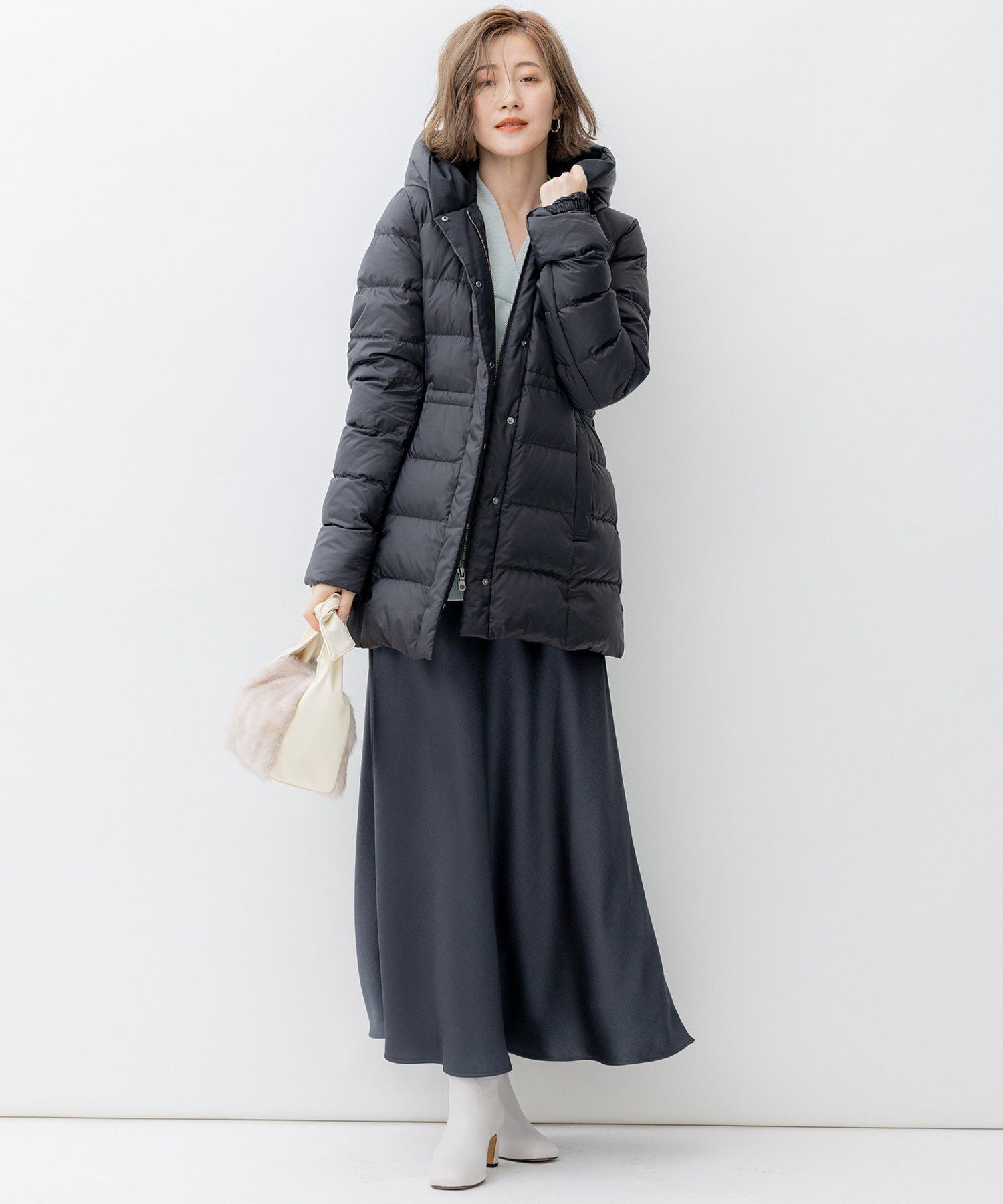 23区｜【VERY掲載/新色追加】シレータフタ ミドル丈 ダウンコート