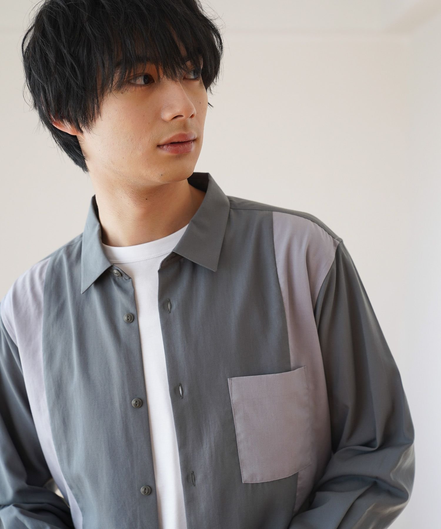 GLOBAL WORK｜サラサマ切り替えシャツ/長袖/234564 | Rakuten Fashion