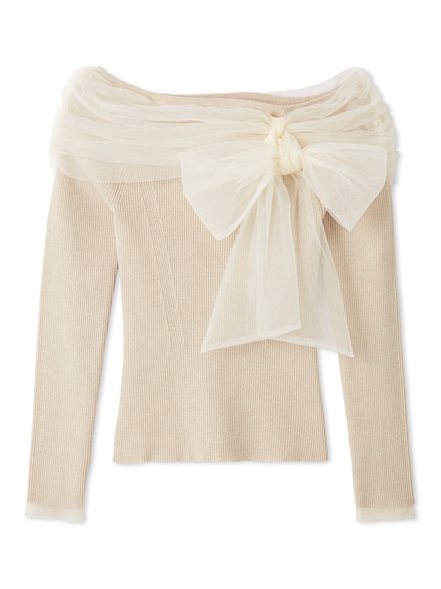 FRAY I.D｜3wayリボンオフショルニットプルオーバー | Rakuten Fashion