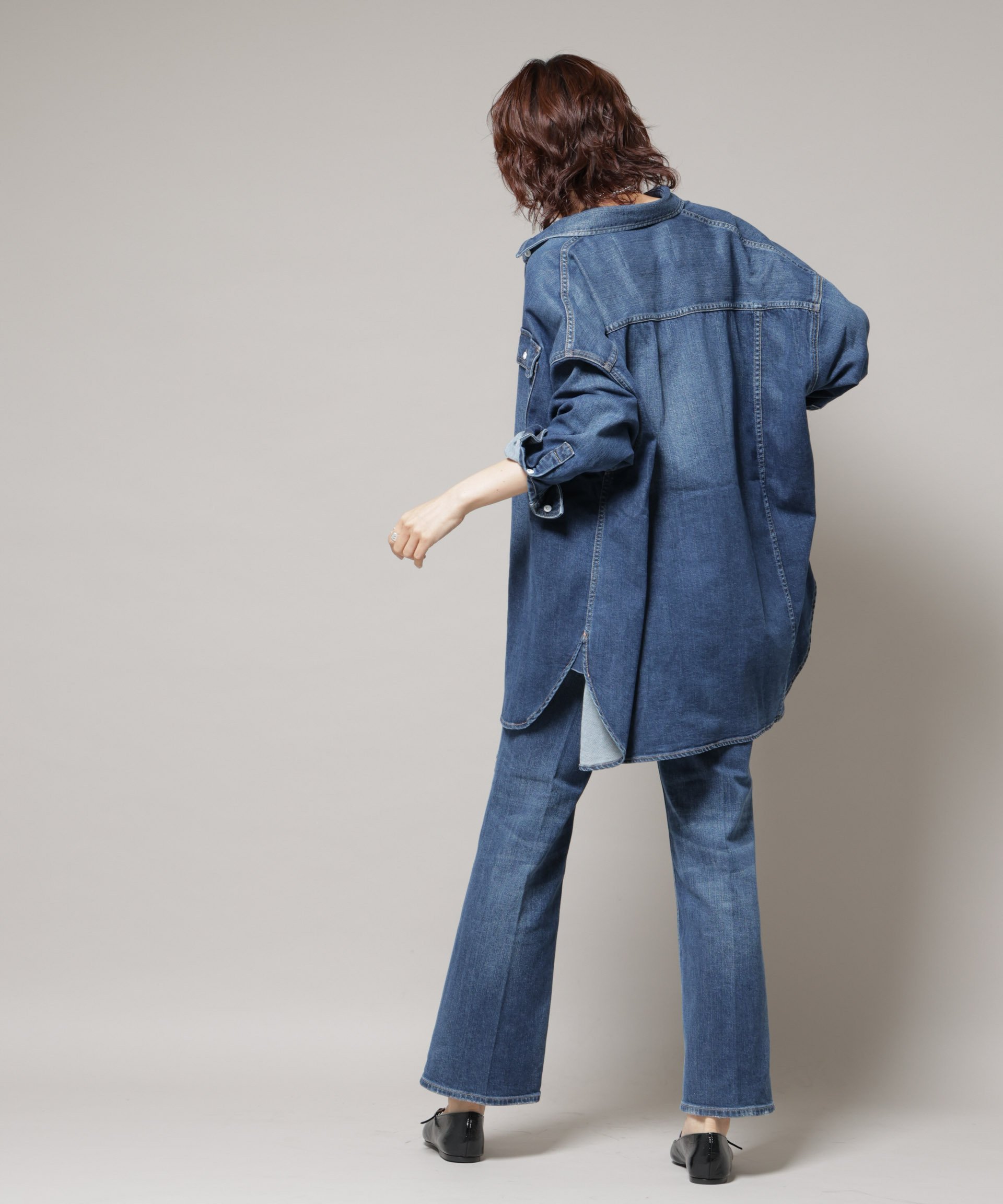 NANO universe｜Healthy DENIM/Almond デニム ビッグシャツ | Rakuten