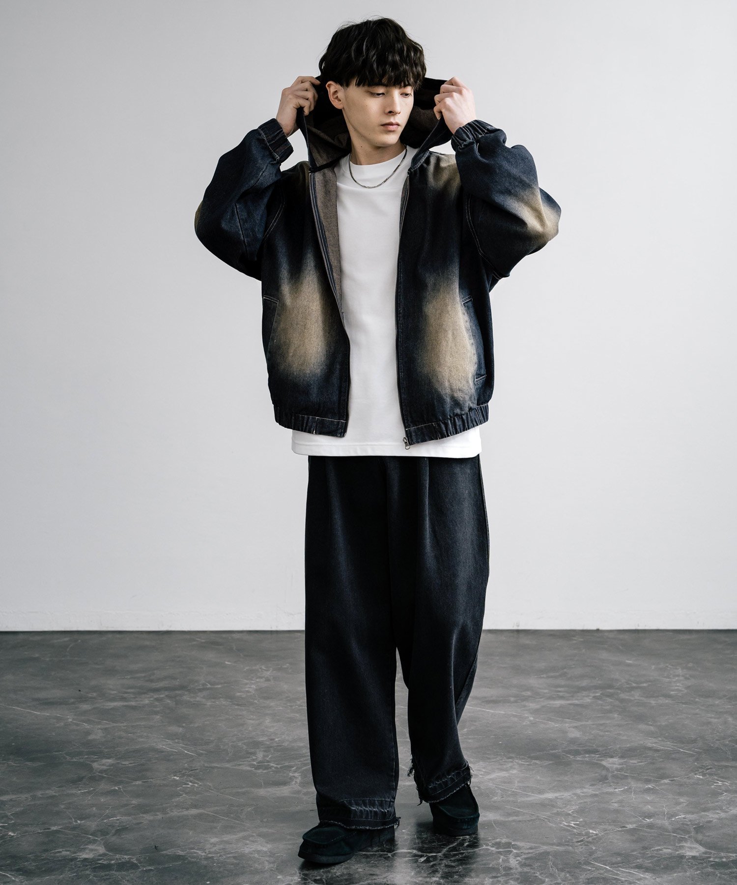 Rocky Monroe｜オーバーサイズデニムフルZIPパーカー | Rakuten