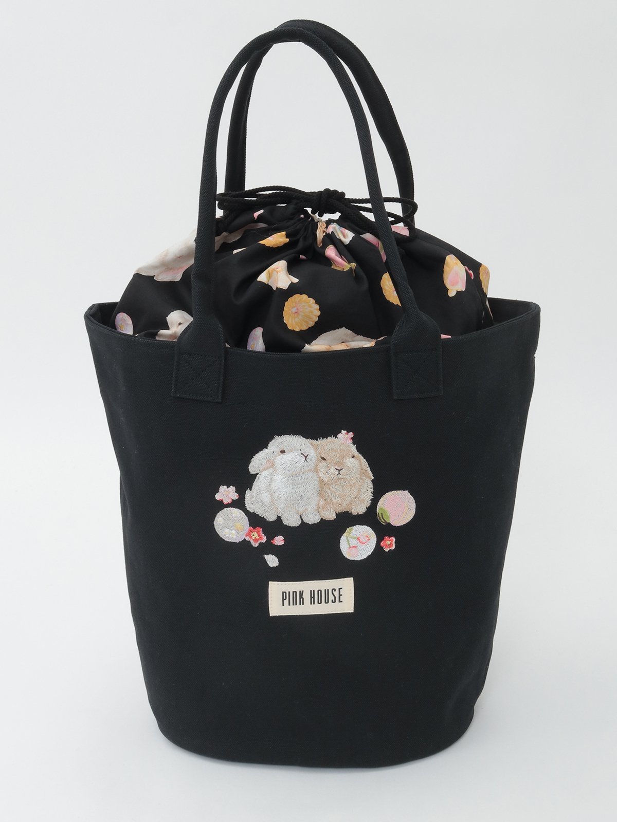 PINK HOUSE｜幸見うさぎ刺繍バッグ | Rakuten Fashion(楽天