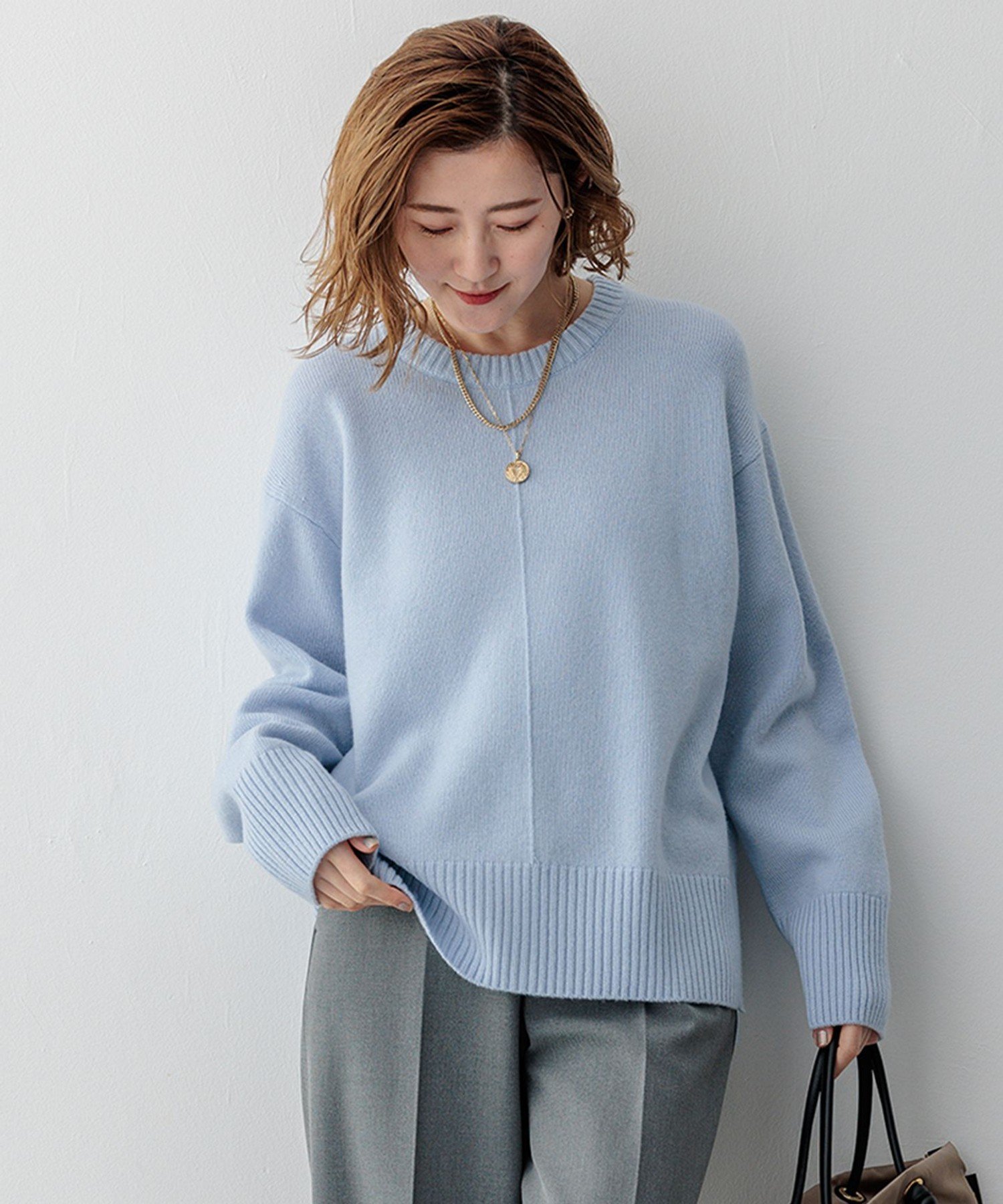 23区｜【洗える】カシミヤブレンド クルーネック ニット | Rakuten