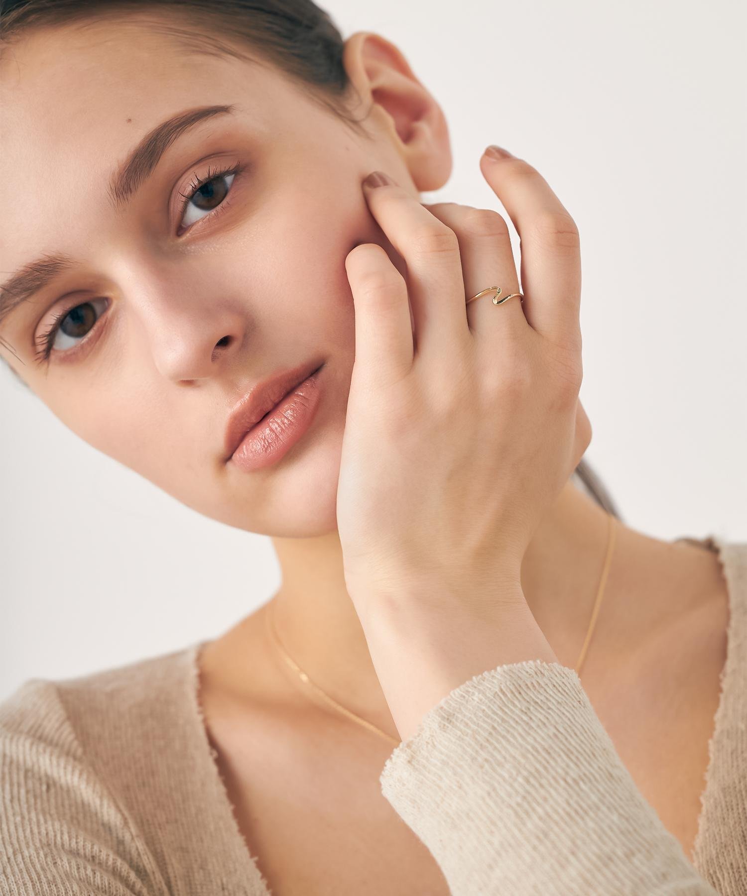 ete｜[レイヤード] K10YG ウェーブ リング | Rakuten Fashion(楽天