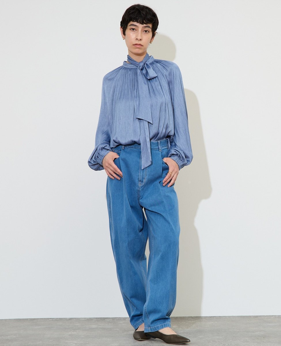 Liesse｜ボウタイ付きギャザーブラウス | Rakuten Fashion(楽天