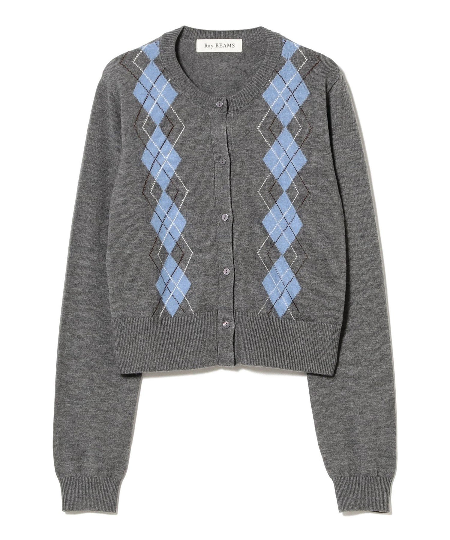 BEAMS WOMEN｜アーガイル クルーネック カーディガン | Rakuten