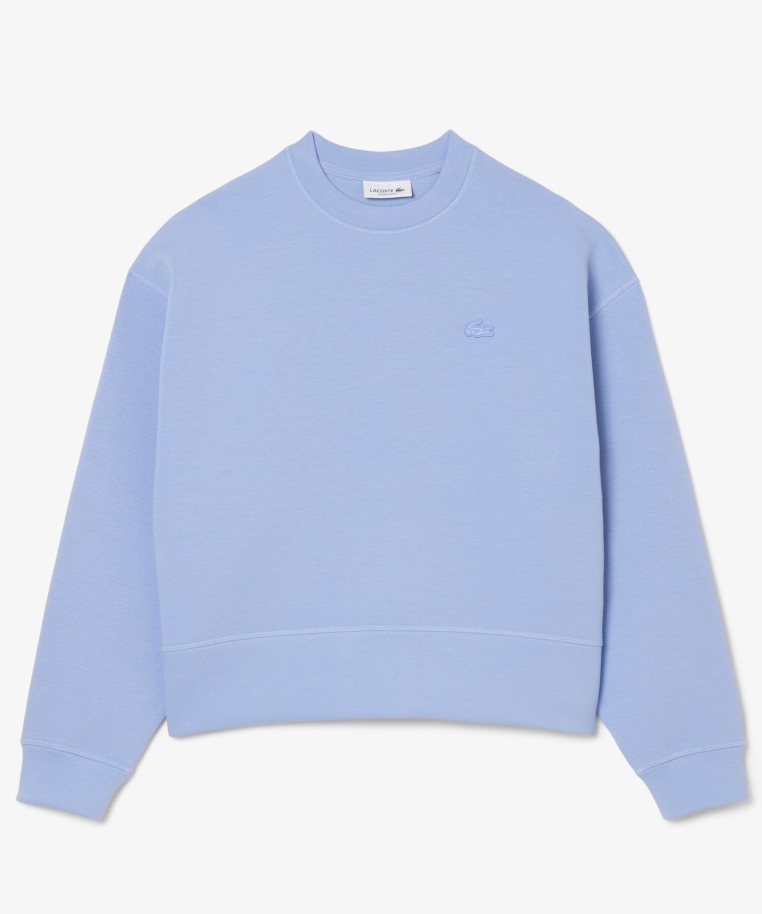 LACOSTE｜クロップド丈 オーバーサイズクルーネックスウェット