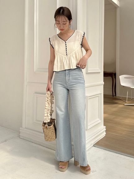 SNIDEL｜【00サイズあり】Sustainableストレッチフレアデニムパンツ