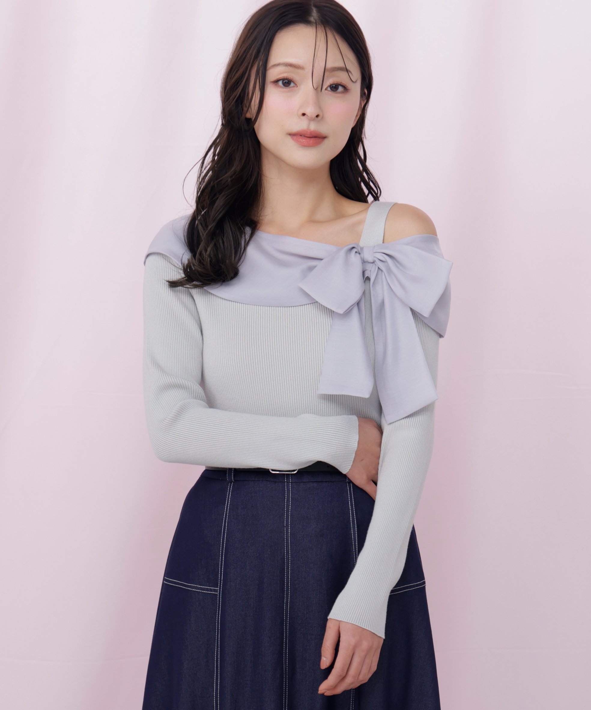 JILL by JILL STUART｜アシメリボンニット | Rakuten Fashion(楽天