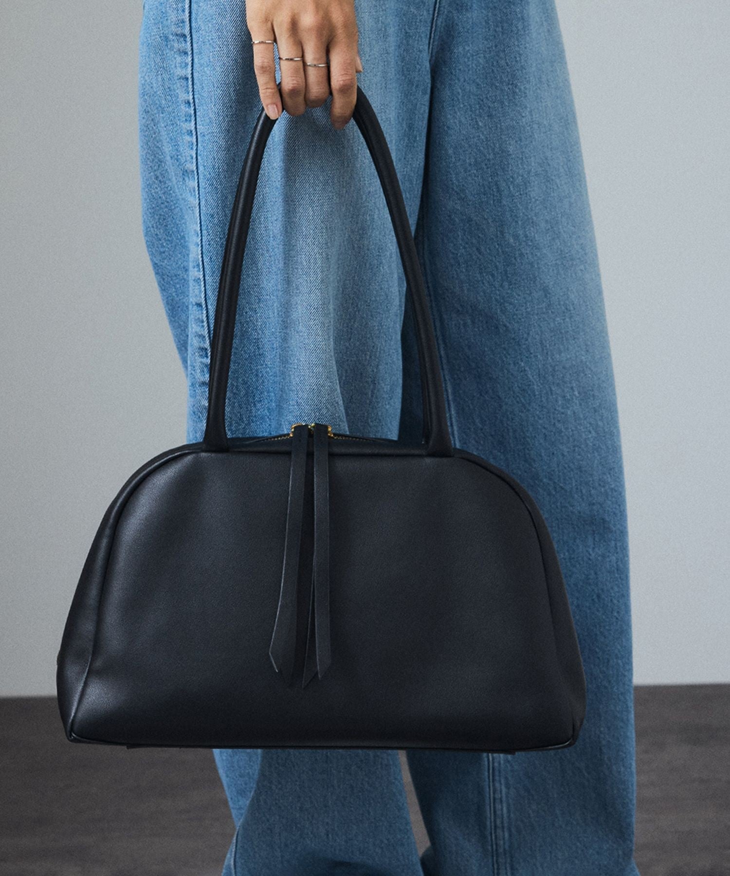 SALON adam et rope'｜スプリットレザーミドルボストンバッグ 2 / 軽量