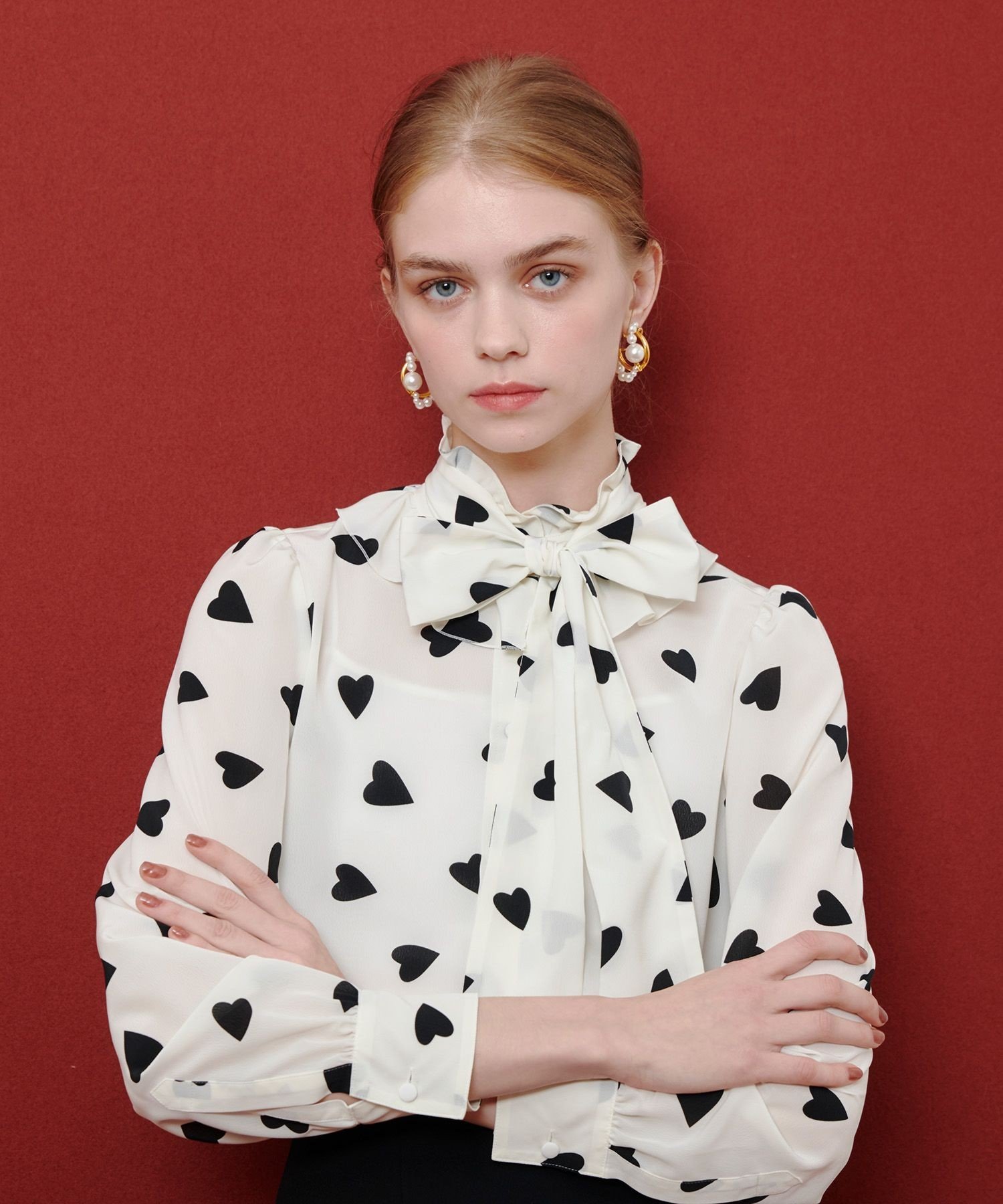 allureville｜WEB限定【LOULOU WILLOUGHBY】デシンハートプリント