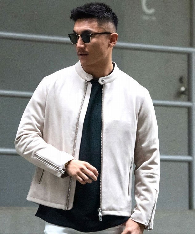 SILVER BULLET｜CavariA スウェードシングルライダースジャケット